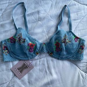 Savage X Fenty light blue balconette bra 36B